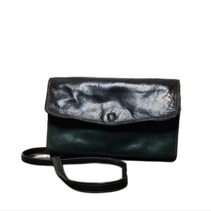 Vintage Y2K Leather Crossbody & Wristlet Bag Minimalist Quiet Luxury Small Purse